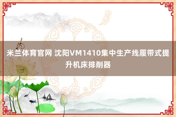 米兰体育官网 沈阳VM1410集中生产线履带式提升机床排削器
